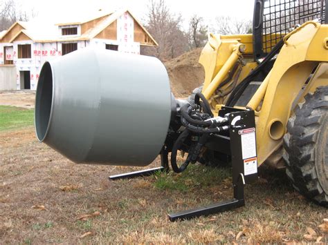 homemade skid steer concrete mixer|skid steer mounted concrete mixer.